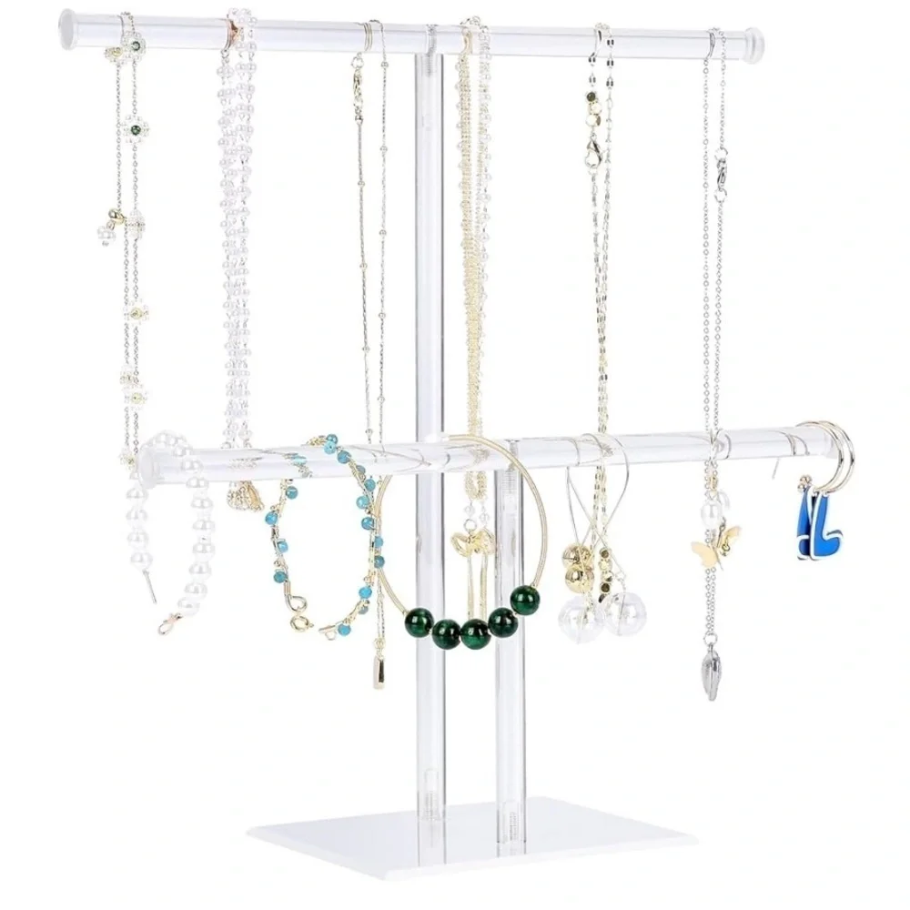 Jewlery display stand for Bracekets Necklaces acrylic two row